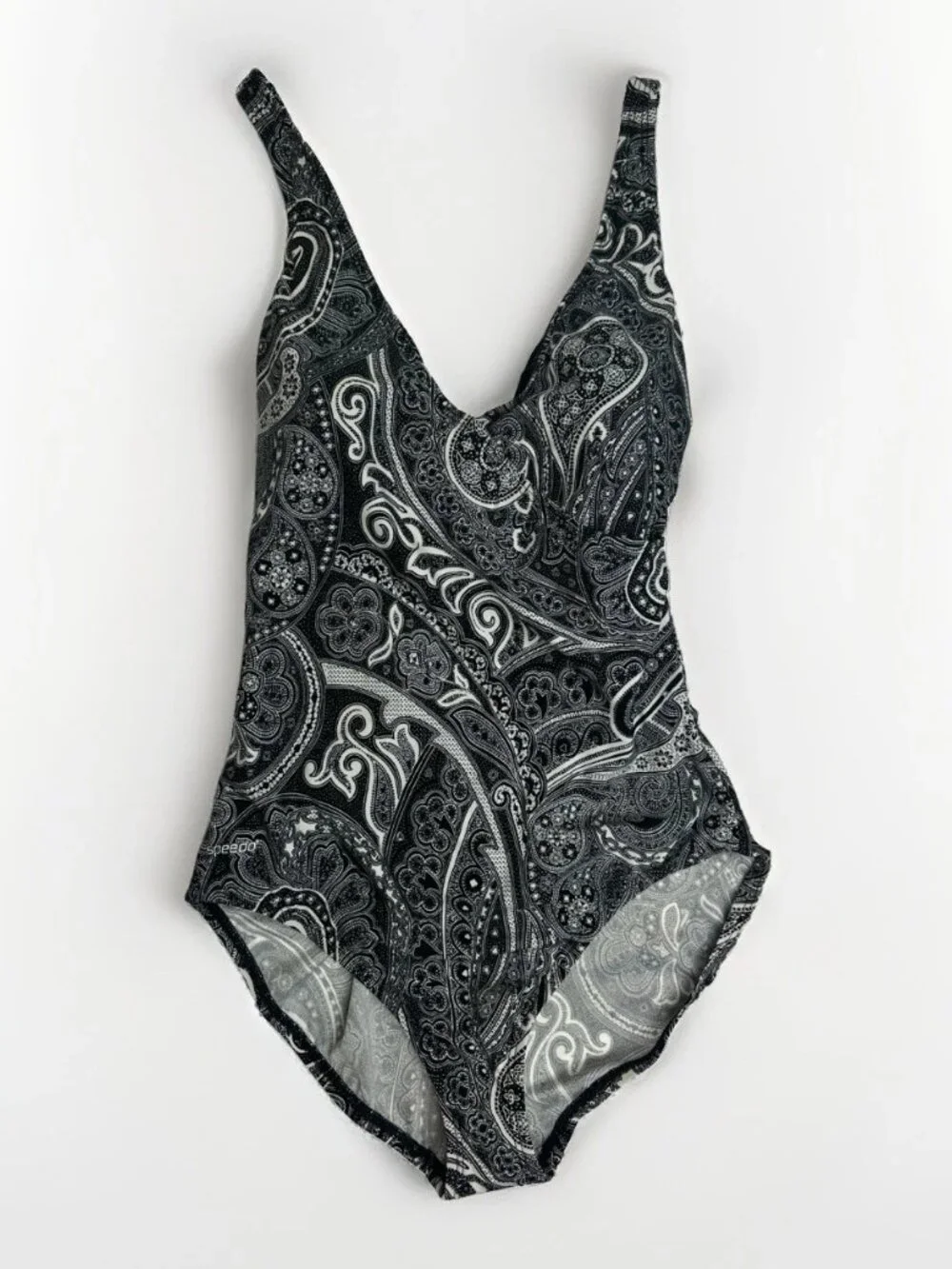 NWT Speedo Ultraback One Piece Swimsuit Size 14 Paisley Print PowerFlex 75466
